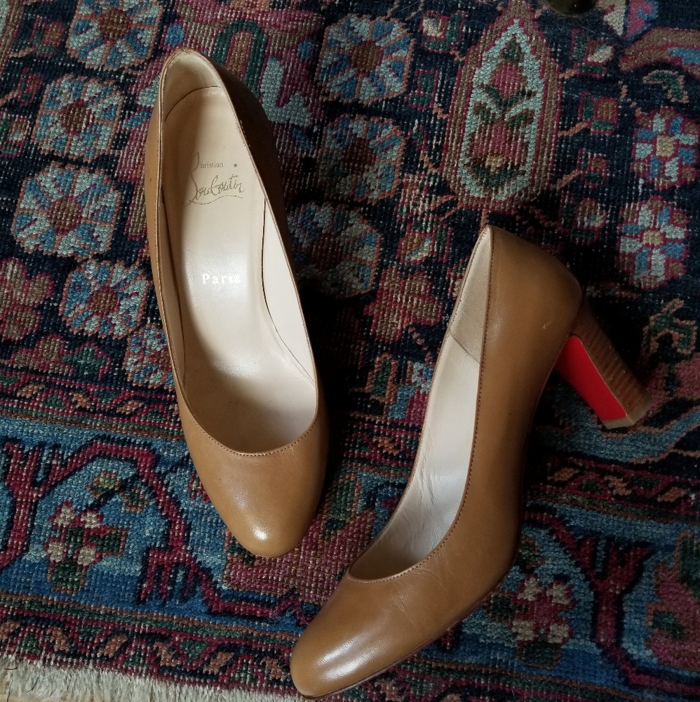 Christian Louboutin Camel Leather Heels